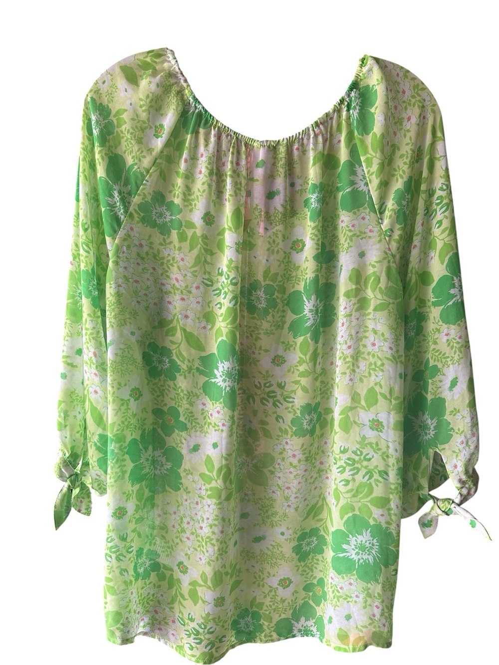 Green Floral Peasant Blouse - Brand - Picture 4 of 6